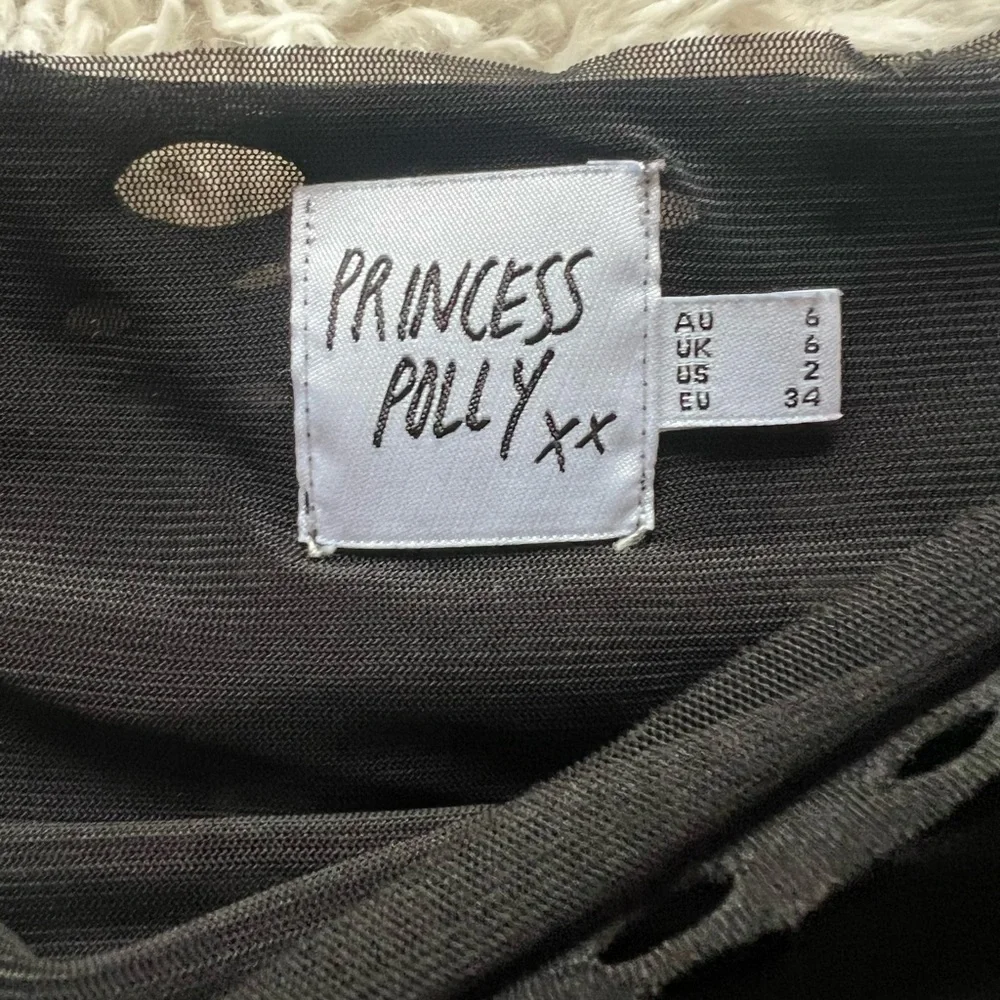 NWOT Black Princess Polly Mesh Long Sleeve - Picture 3 of 7